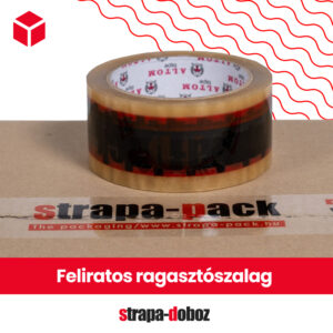 feliratozott ragasztószalagok strapa-doboz