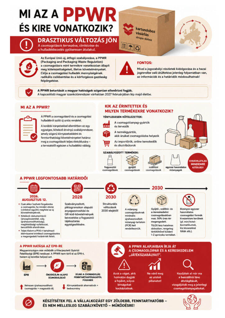 PPWR - infografika Strapa-doboz